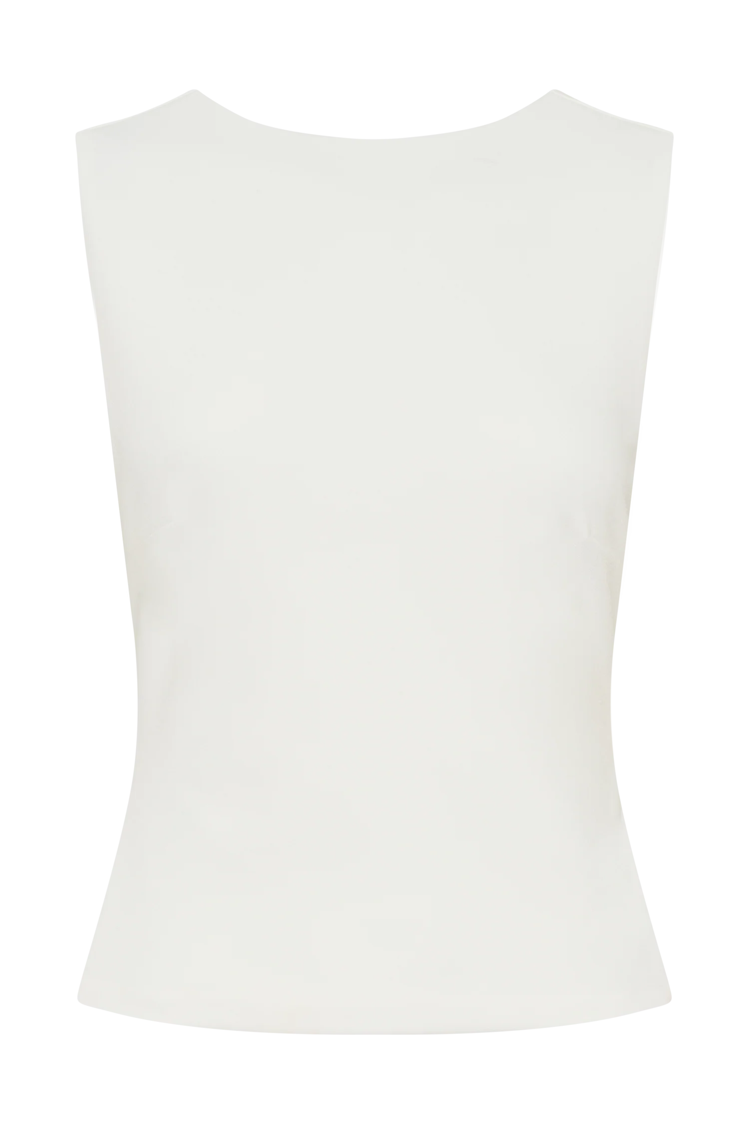 Kyra Open Back Scuba Crepe Top White