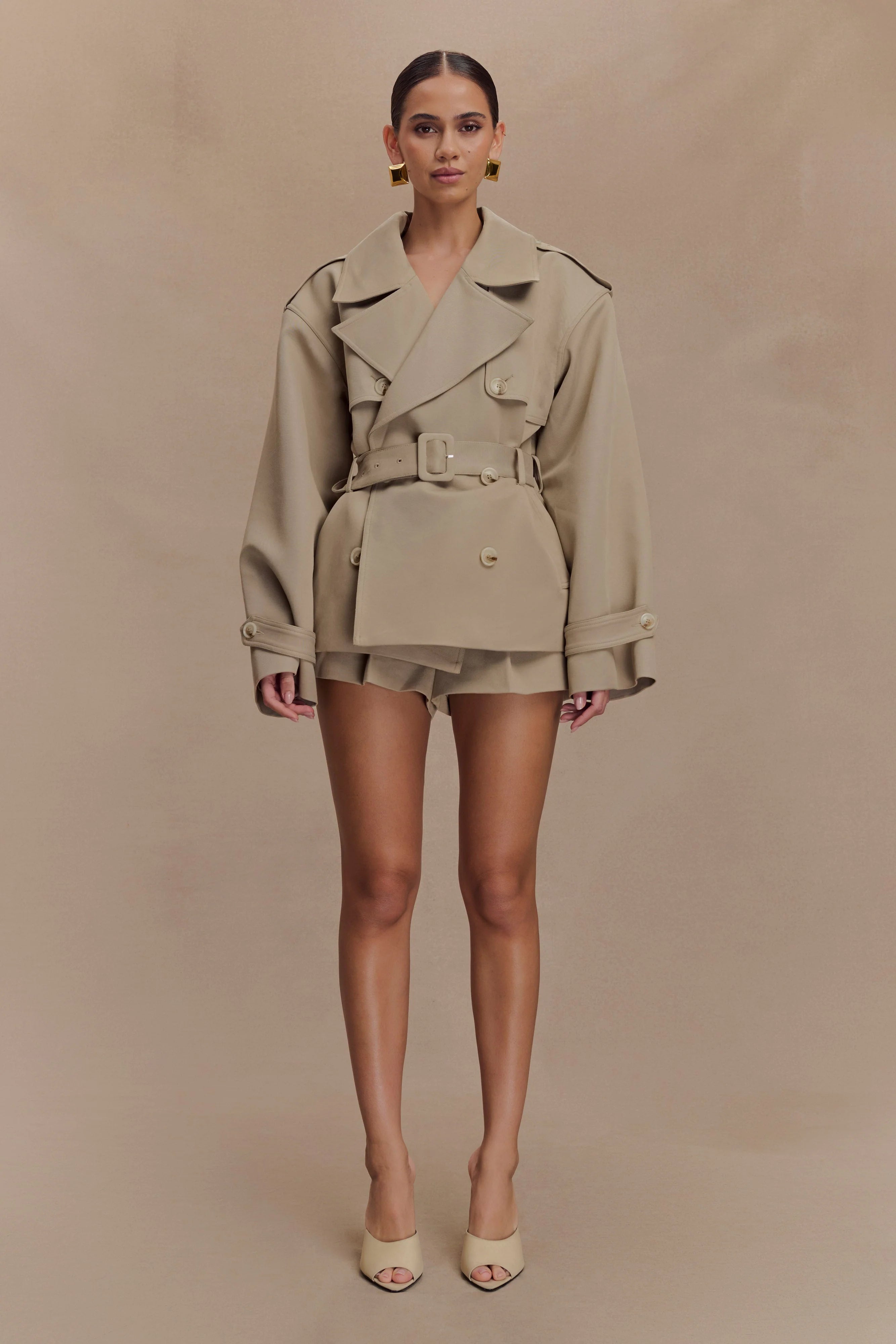 Alden High Waisted Short Pebble