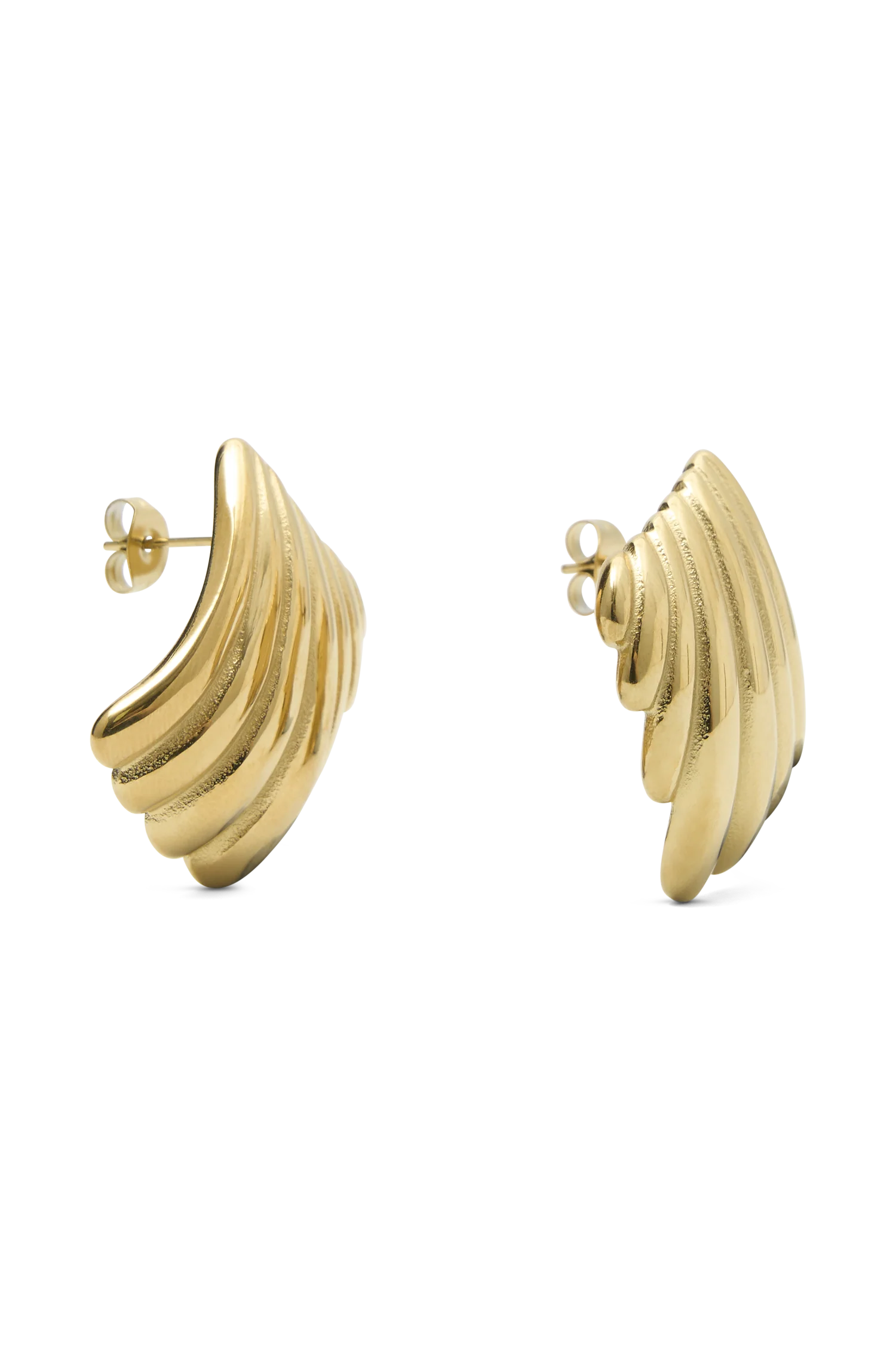 Olympia Textured Square Earrings Gold