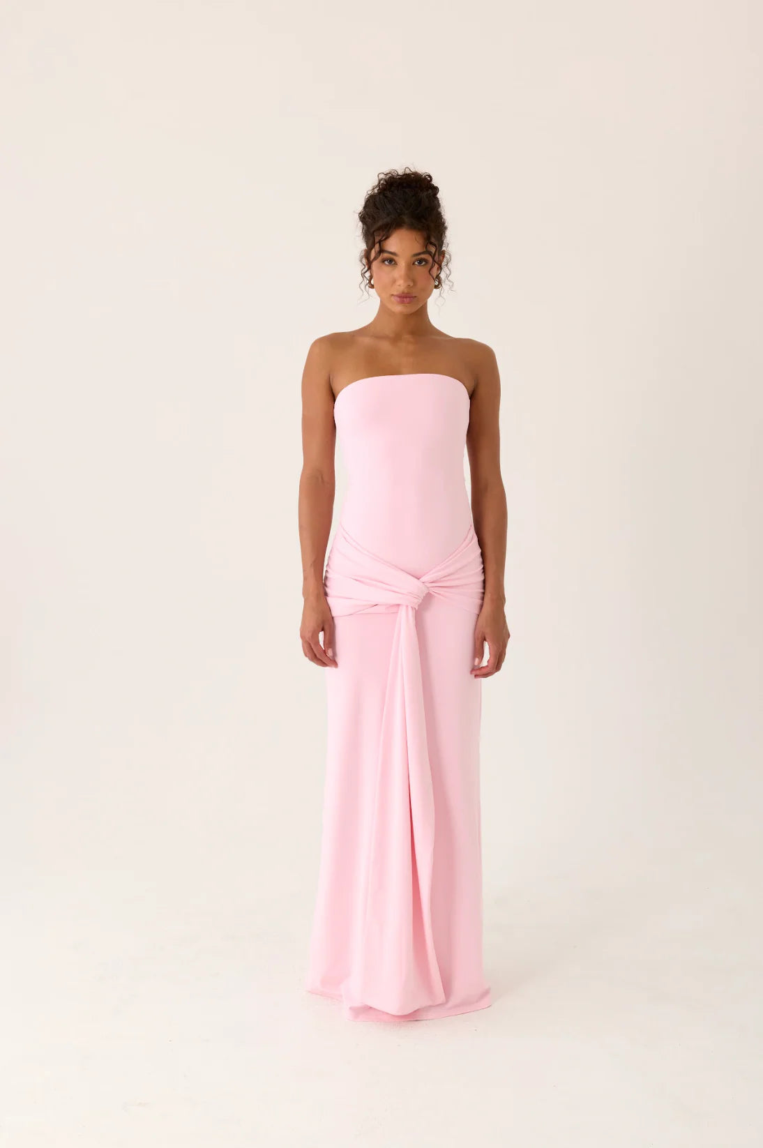 Sandrine Strapless Maxi Dress Pink