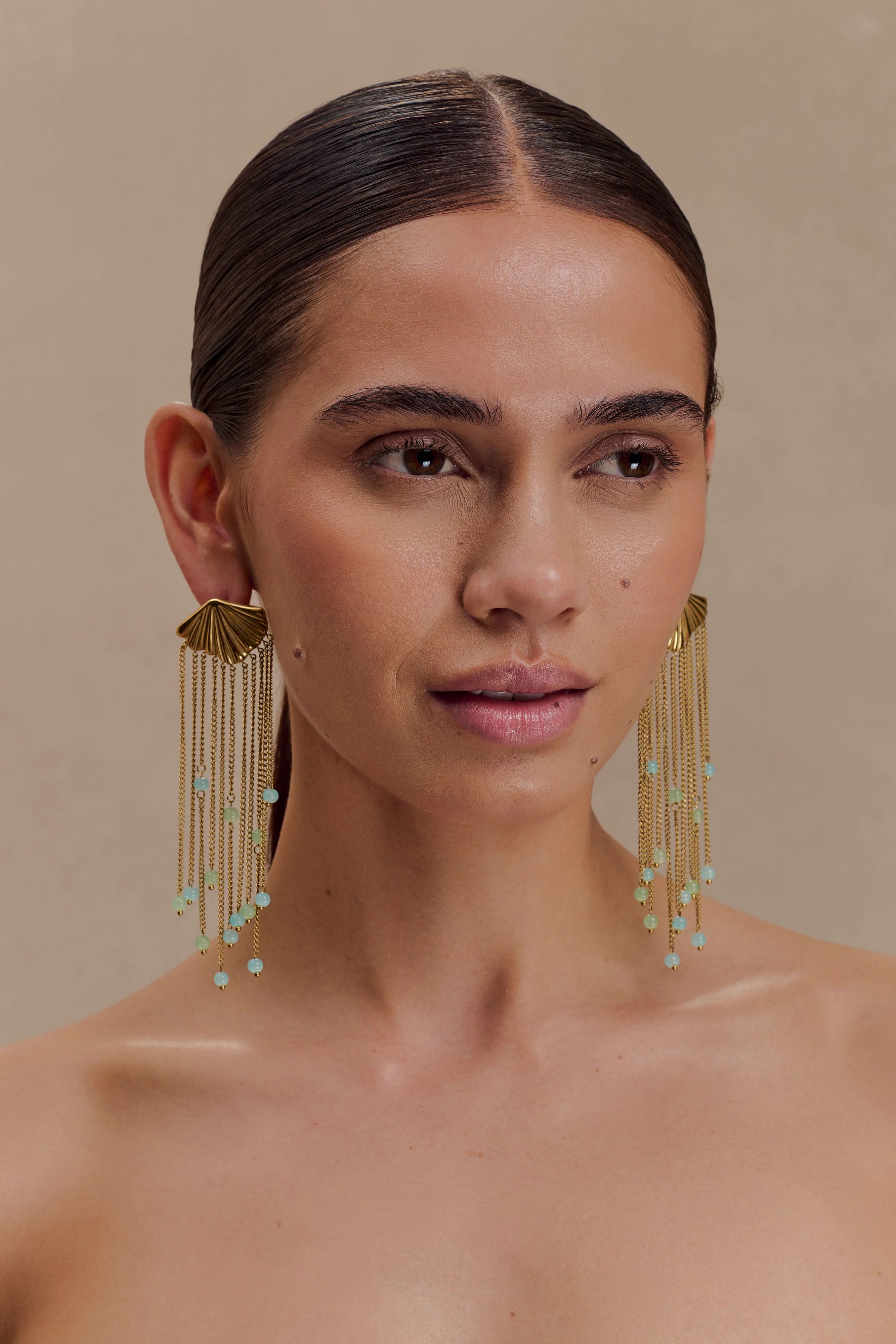 Maia Chandelier Earrings Gold