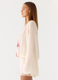 Junia Long Sleeve Mini Dress - Velvet Bloom