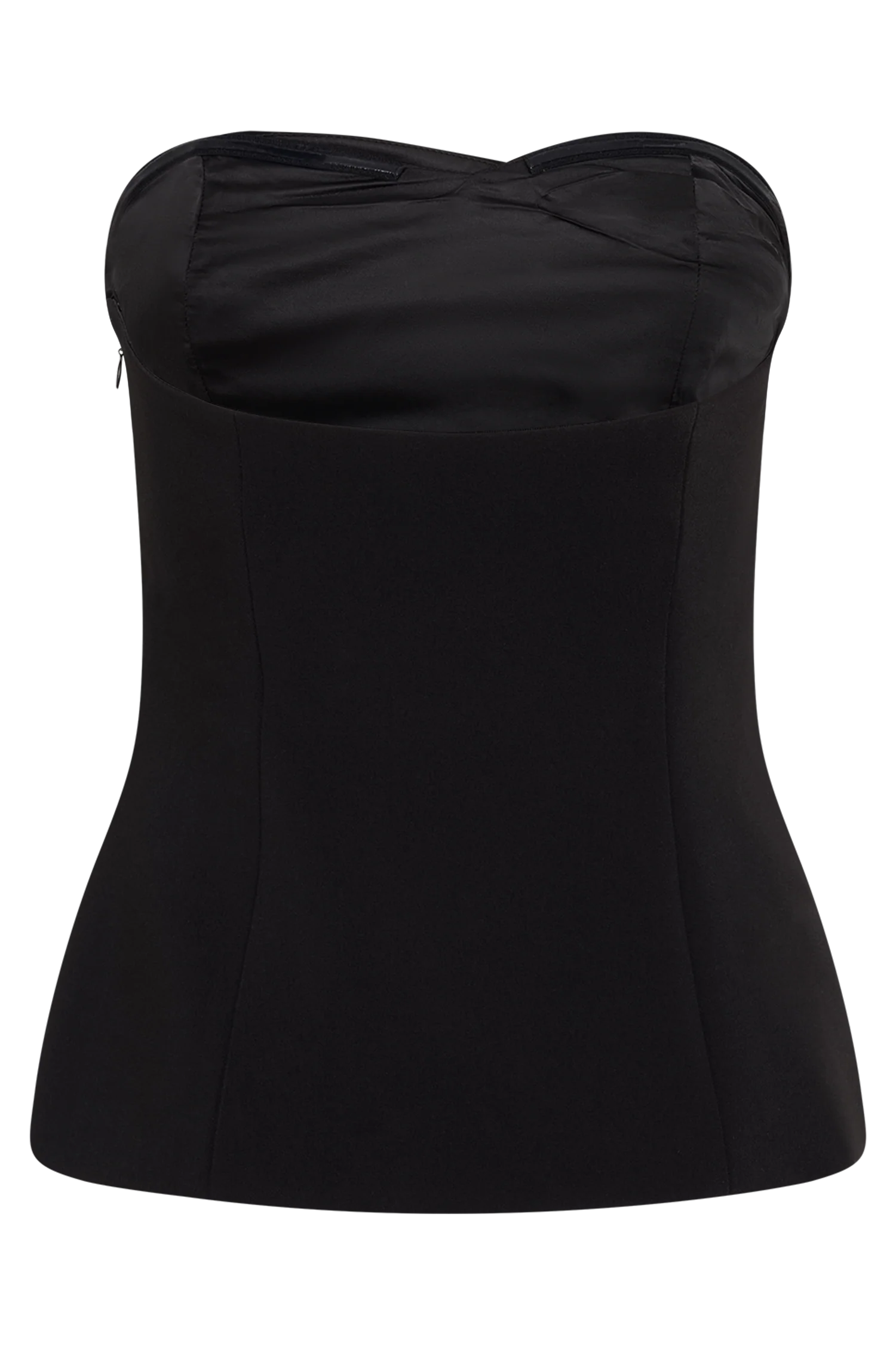 Lindie Strapless Suiting Top Black