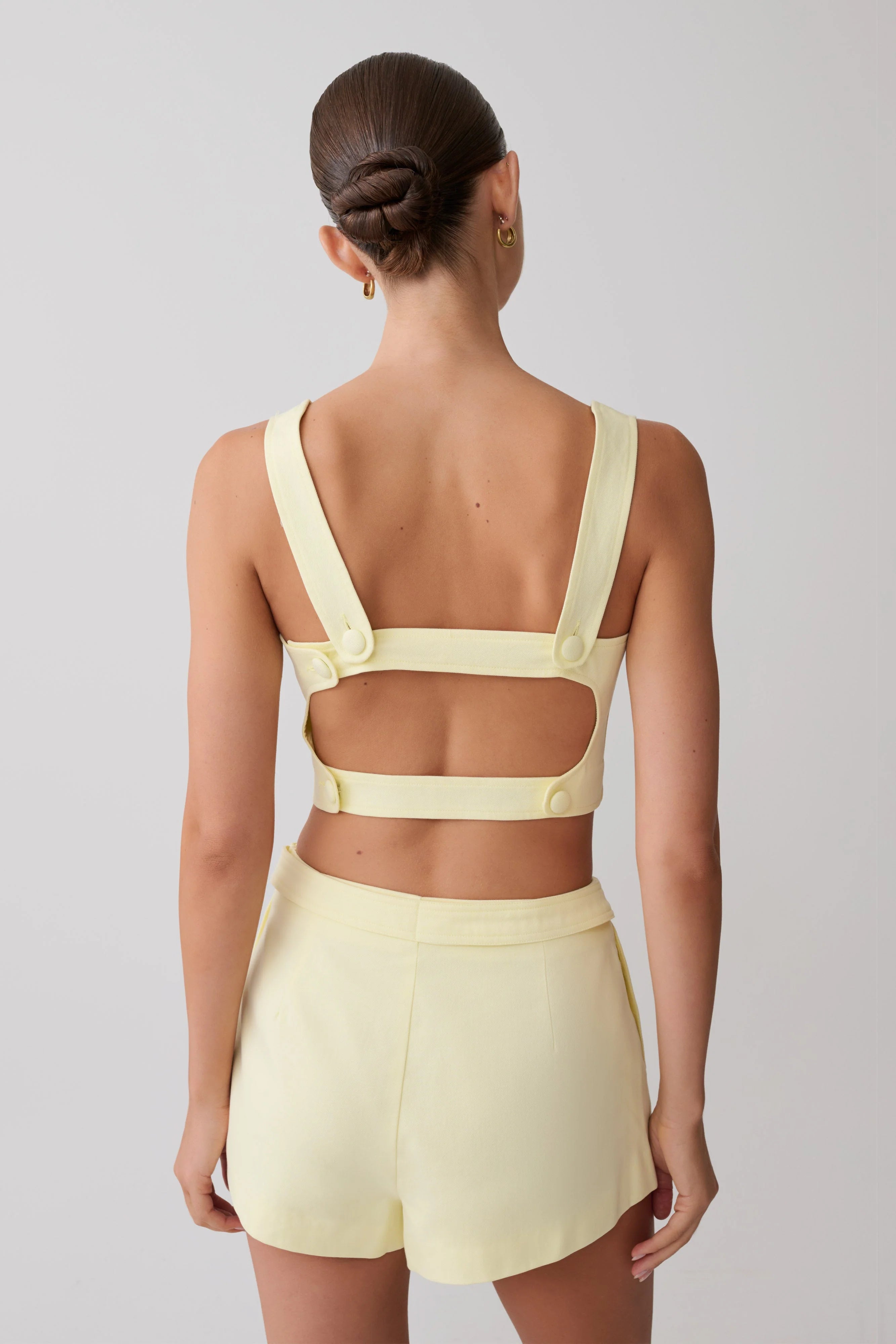 Josephine Cotton Shorts With Waistbands Lemon