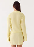 Farretti Shirt Mini Dress Pale Yellow