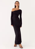 Jordana Twist Maxi Dress Black