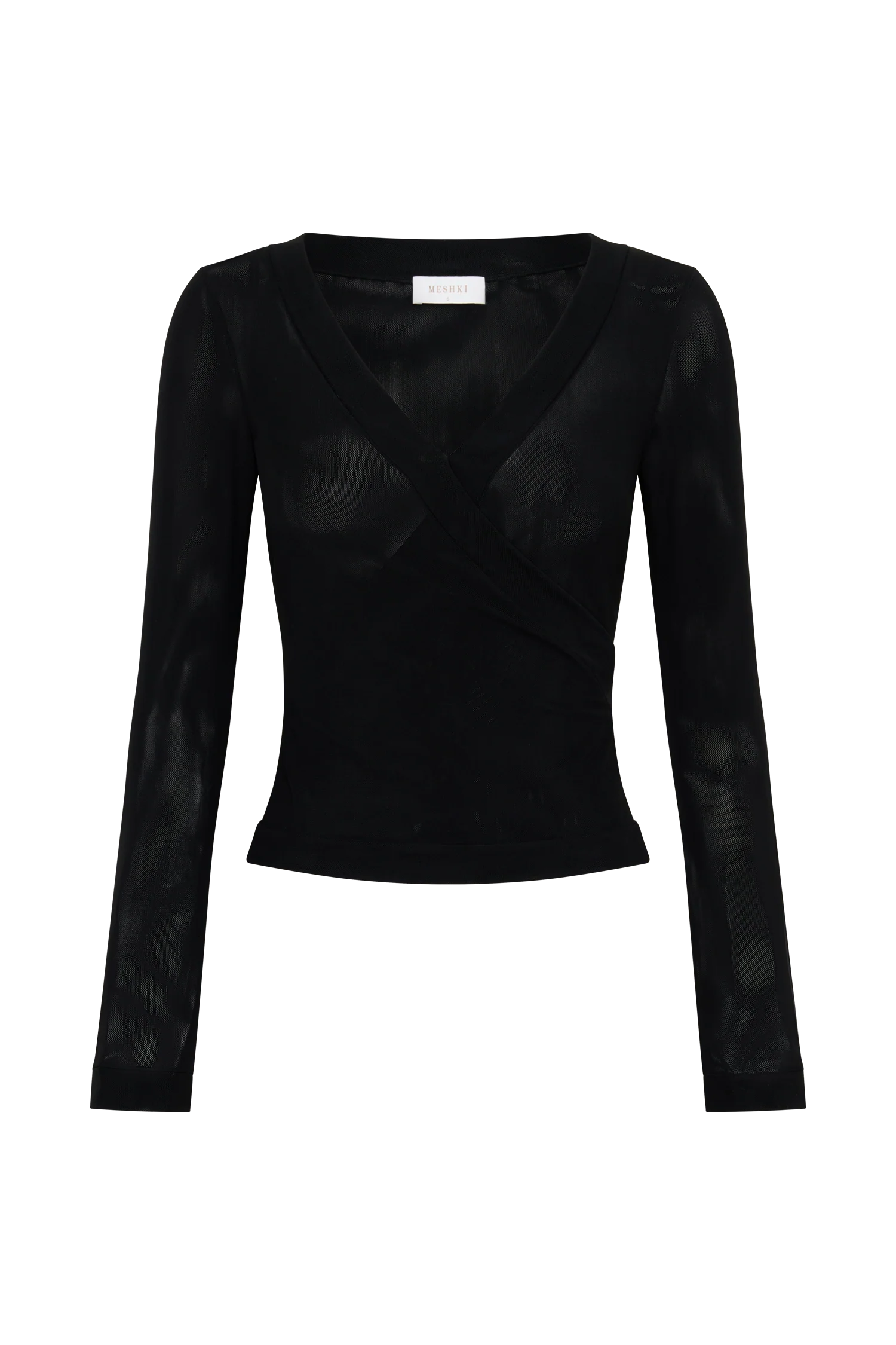 Lumi Long Sleeve Mesh Top Black