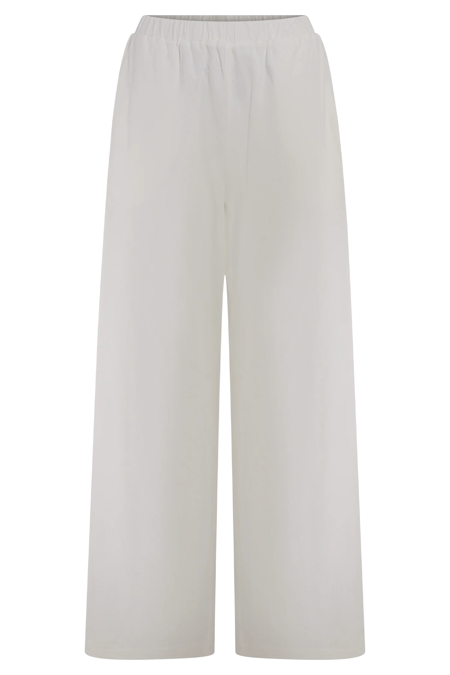 Campbell Cotton Wide Leg Pants White