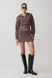 Skylaine Knit Mini Skirt Brown Marle