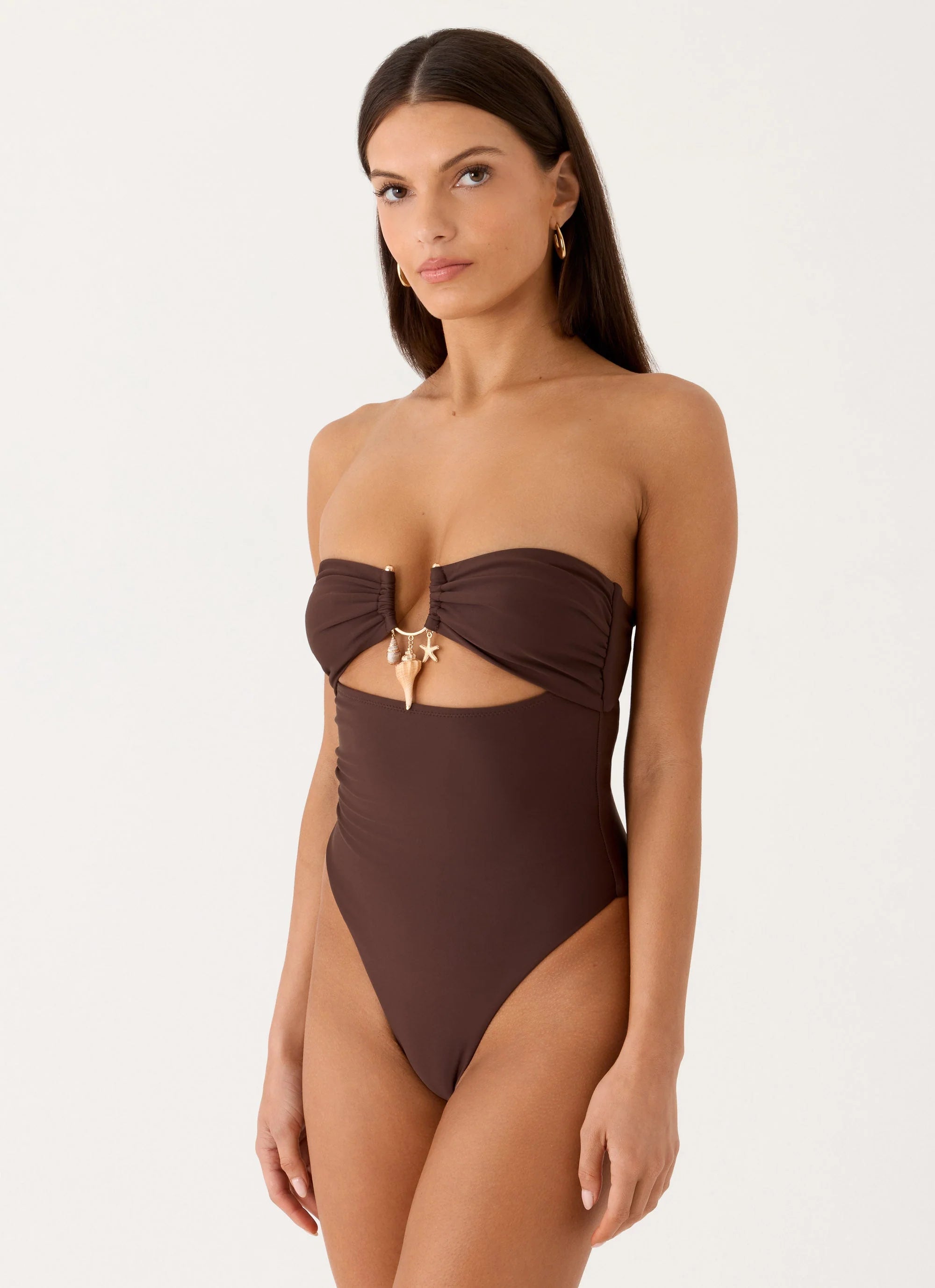 Selvina Strapless Swimsuit Chocolate