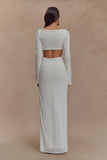 Vienna Slinky Cut Out Maxi Dress White