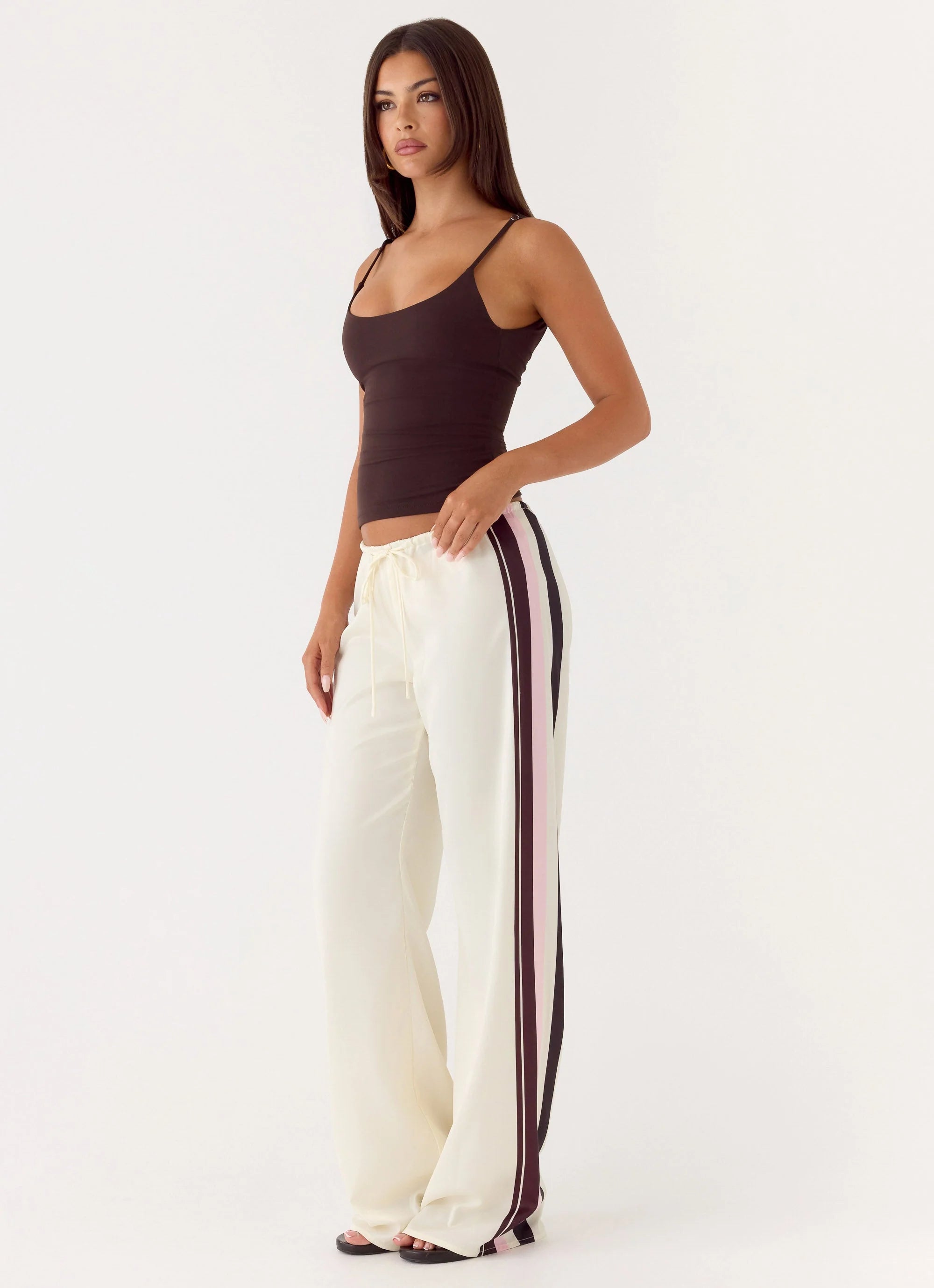 Deacon Low Rise Pants - Bloom Stripe