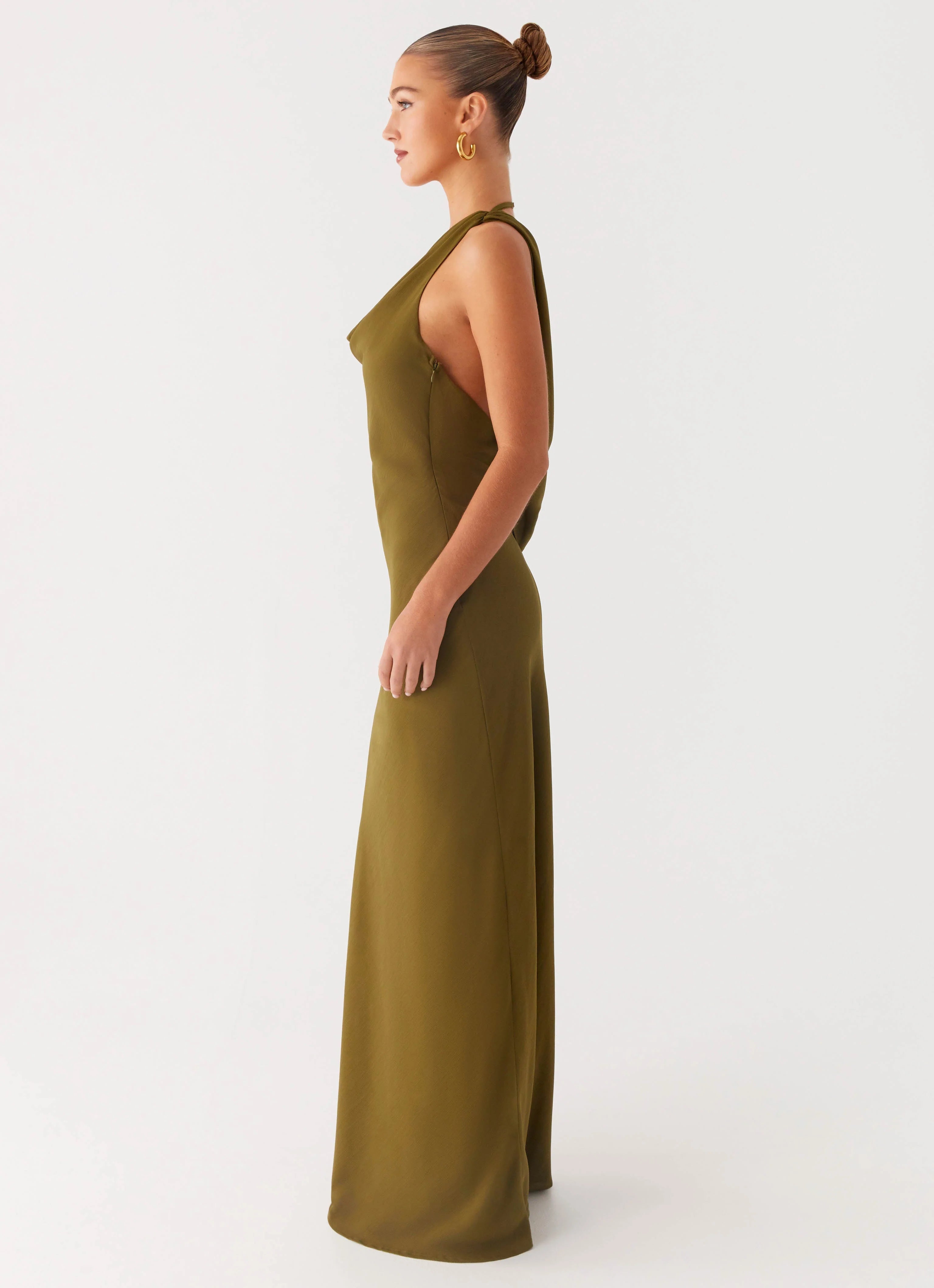 Opal Glow Maxi Dress Khaki