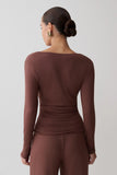 Sari Long Sleeve Modal Top Chocolate