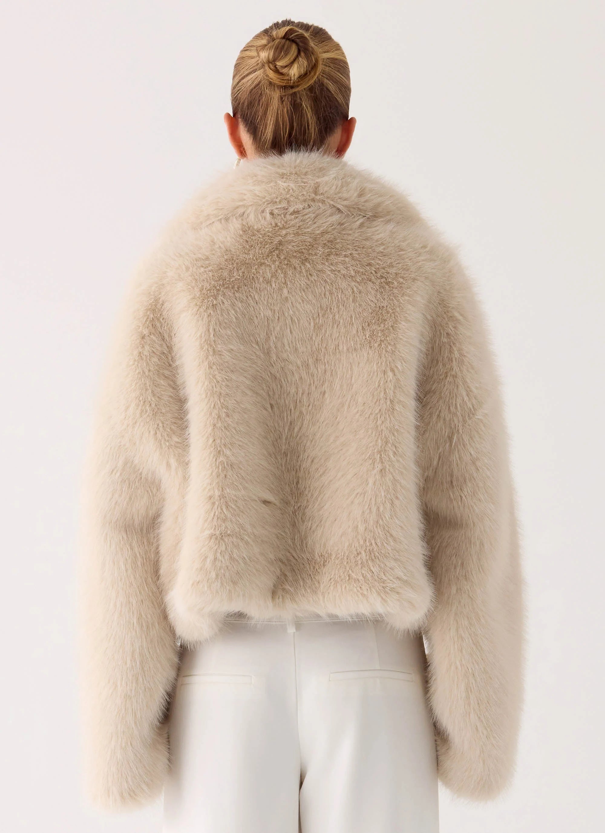 Moonscapes Faux Fur Jacket Ivory