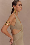 Hyacinth Textured Swirl Arm Band Gold