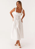 Waiting On You Midi Dress White
