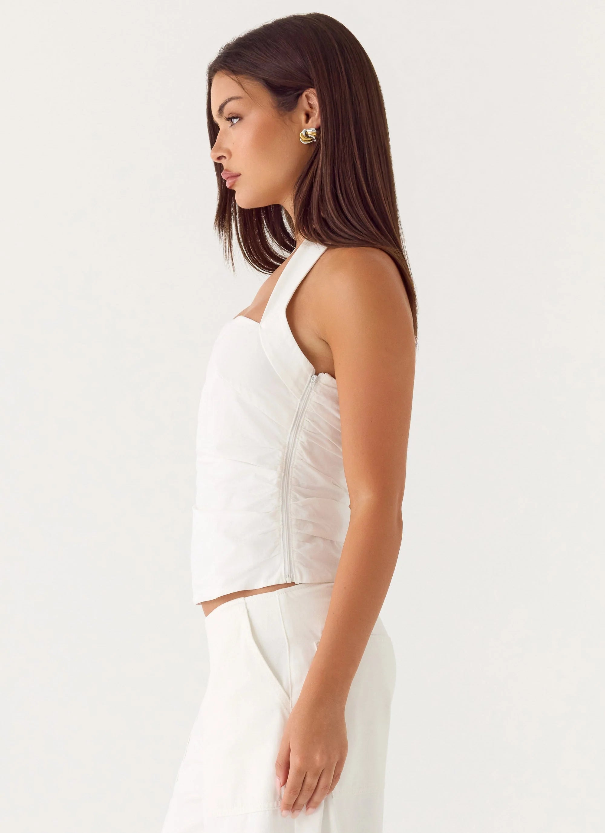 Seethal Halter Top - White