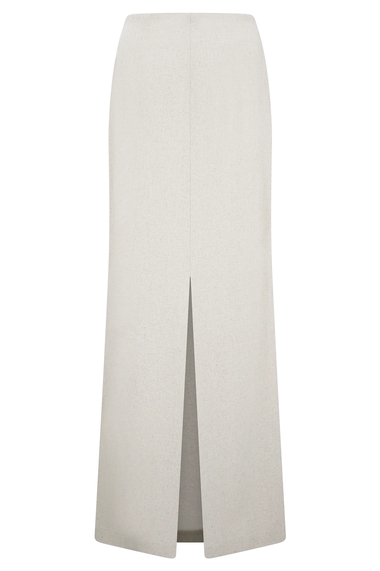 Casey Linen Embroidered Maxi Skirt Natural