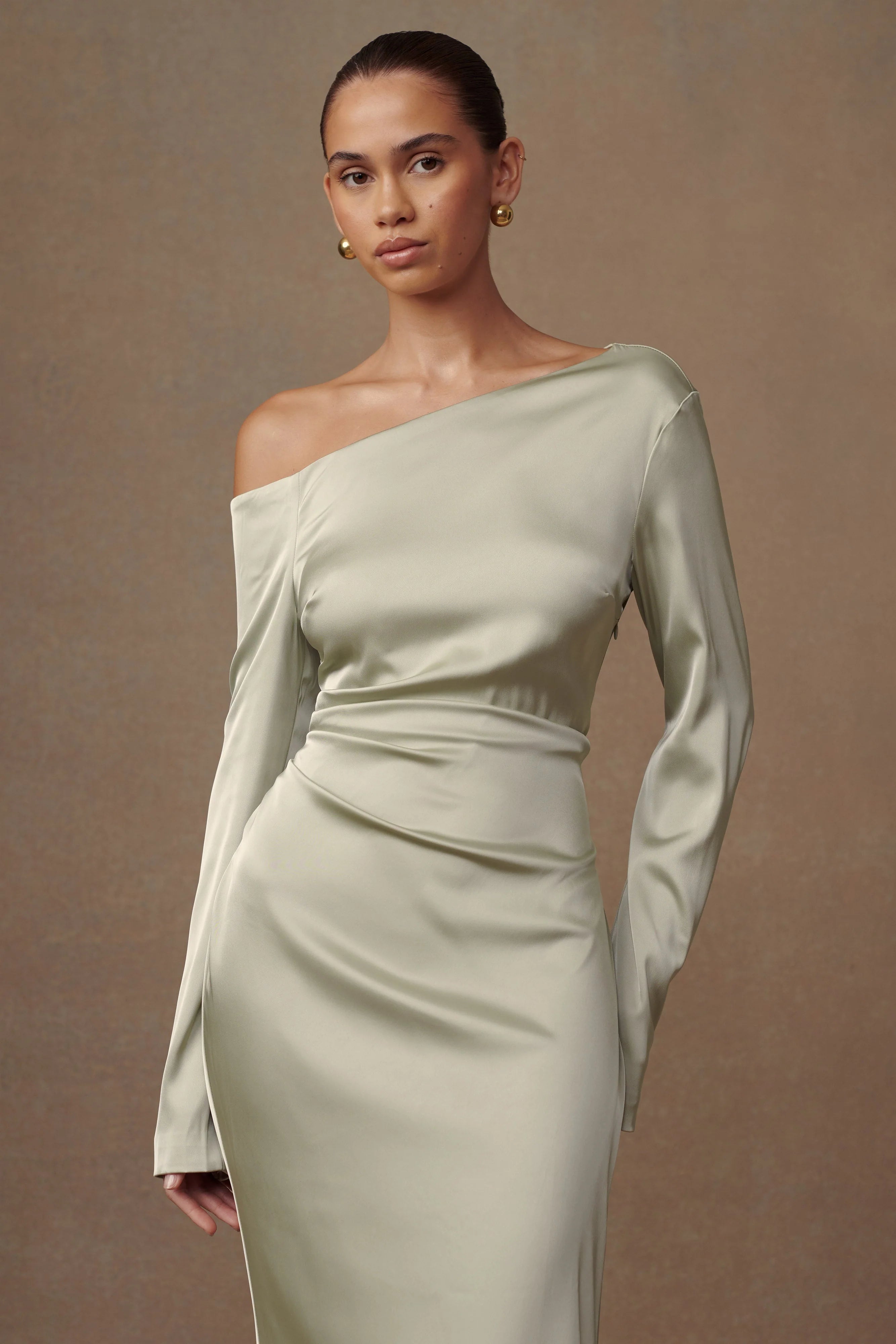Avery Long Sleeve Maxi Dress Sage