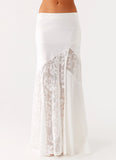 Dasie Lace Maxi Skirt White