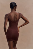 Jocelyn Backless Shapewear Mini Dress Espresso