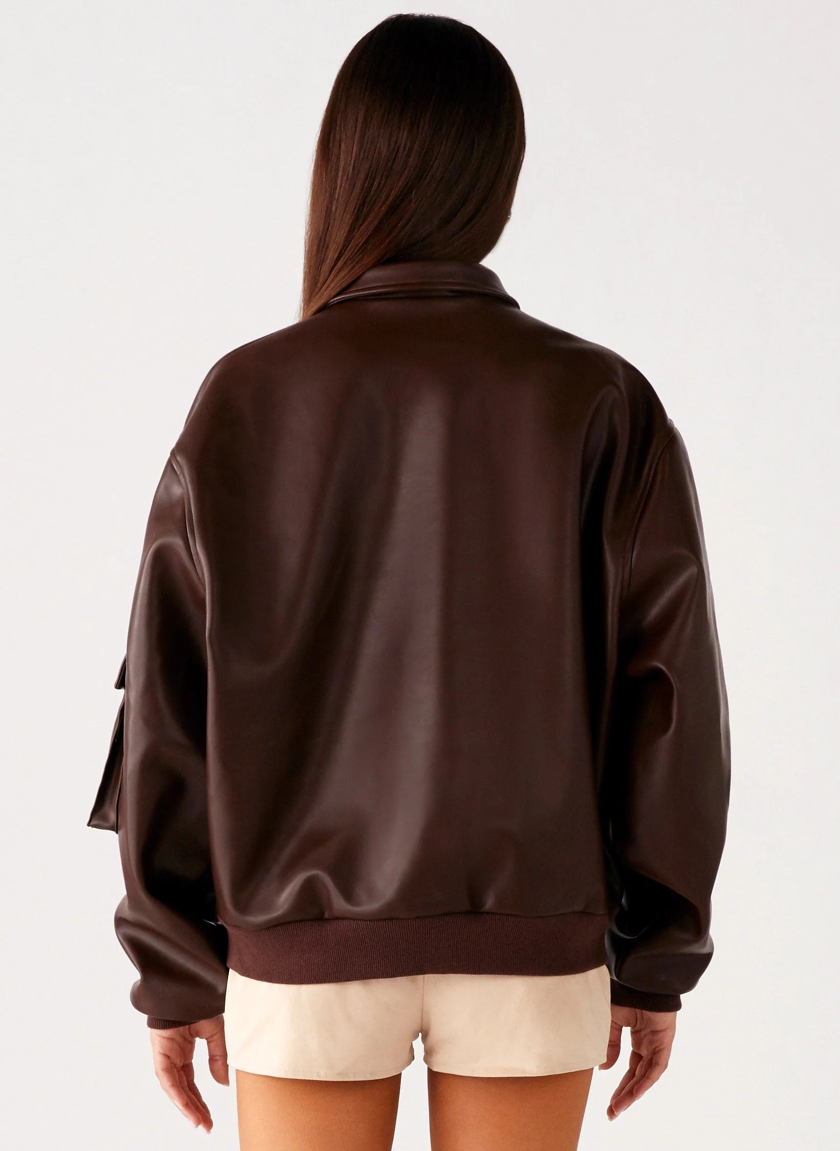 Indara Bomber Jacket Chocolate