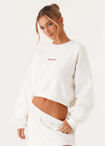 Signature Cropped Sweatshirt Ivory