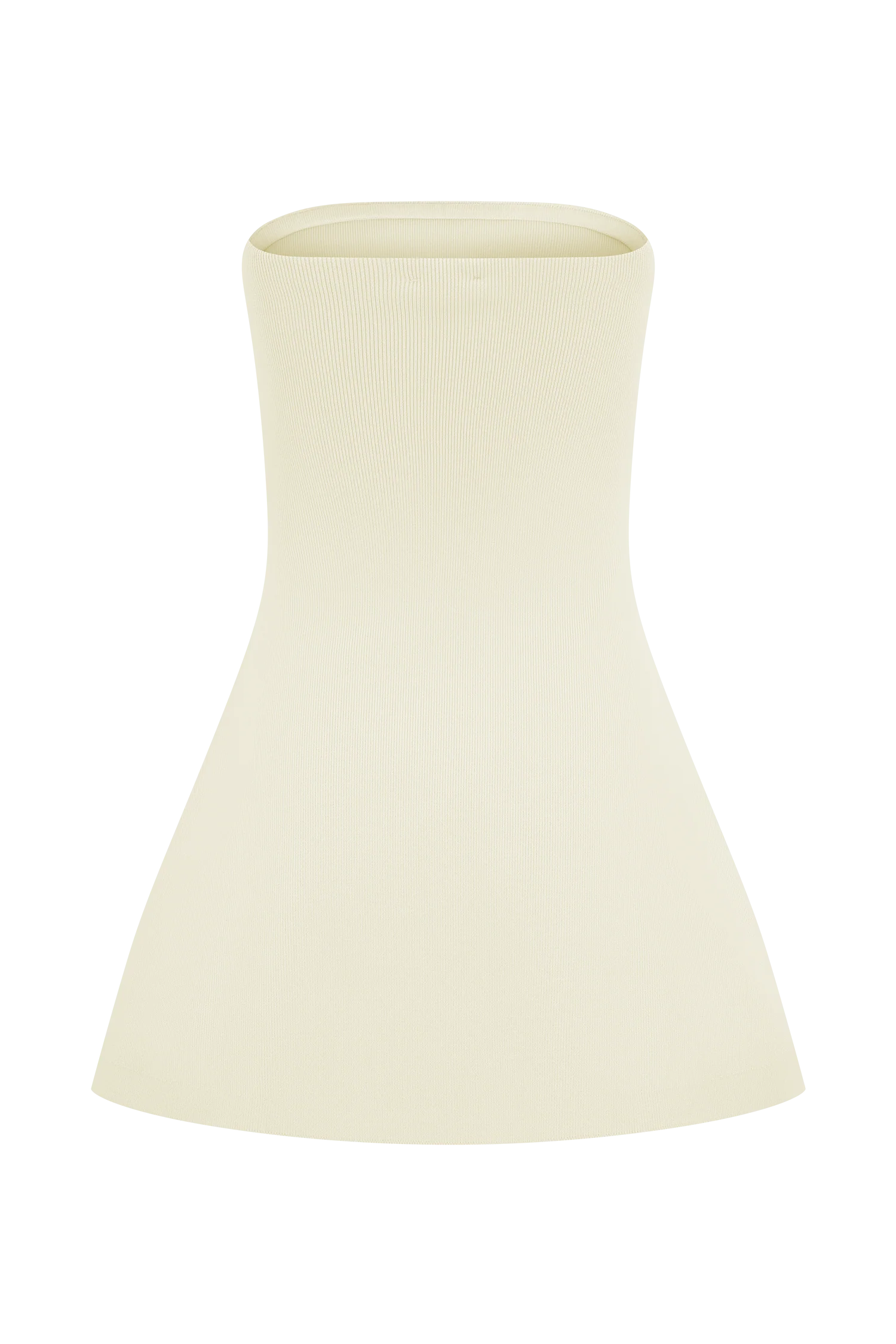 Anette Bandage Knit Strapless Top Ivory