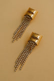 Shea Crystal Fringe Drop Earrings Gold