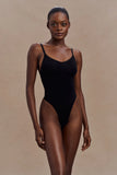 Alyssa Backless Shapewear Bodysuit Black