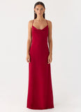 Saria Maxi Dress Deep Red