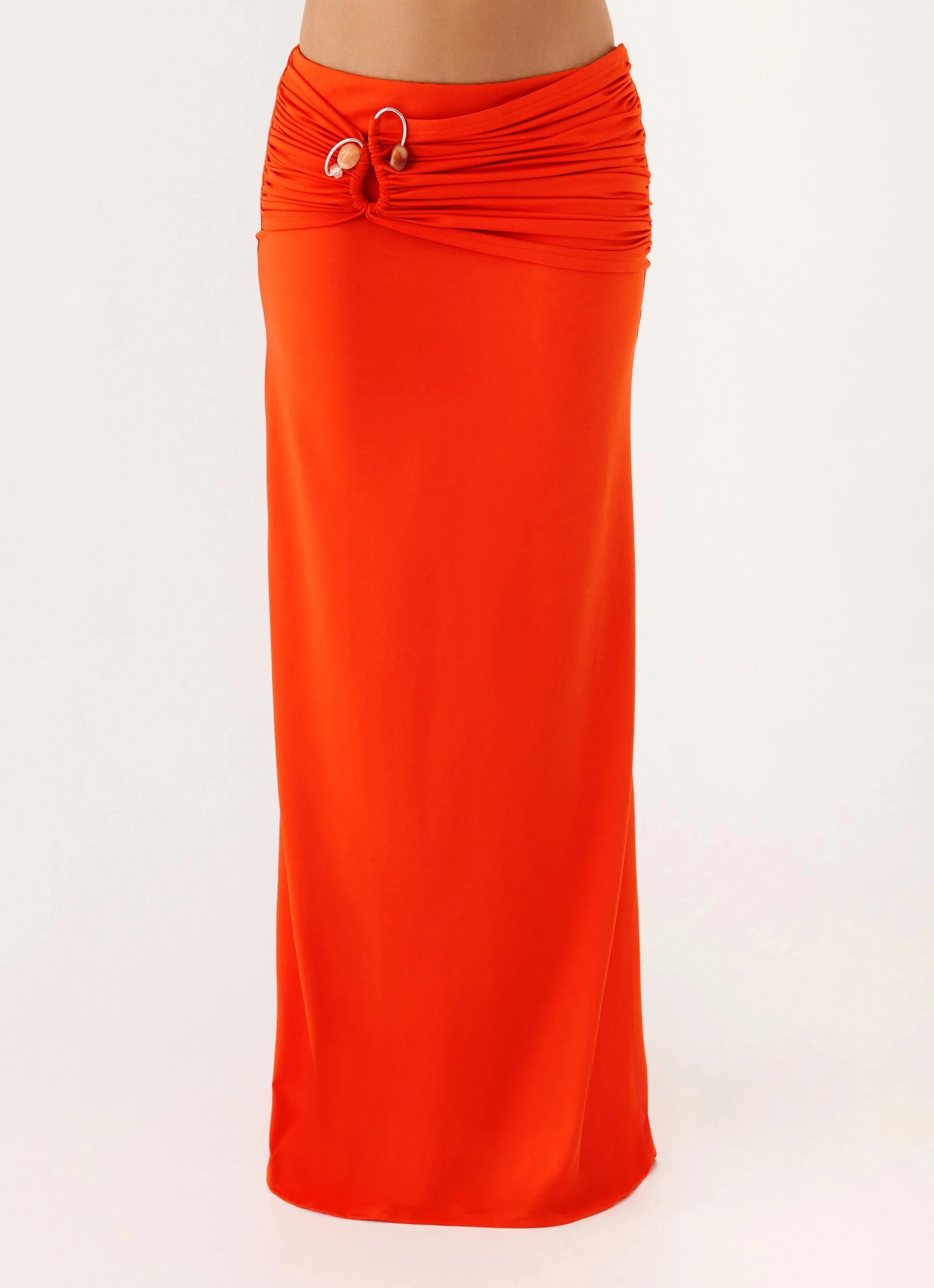 Selmah Hardware Maxi Skirt - Tangerine
