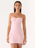 Arista Strapless Mini Dress - Pink