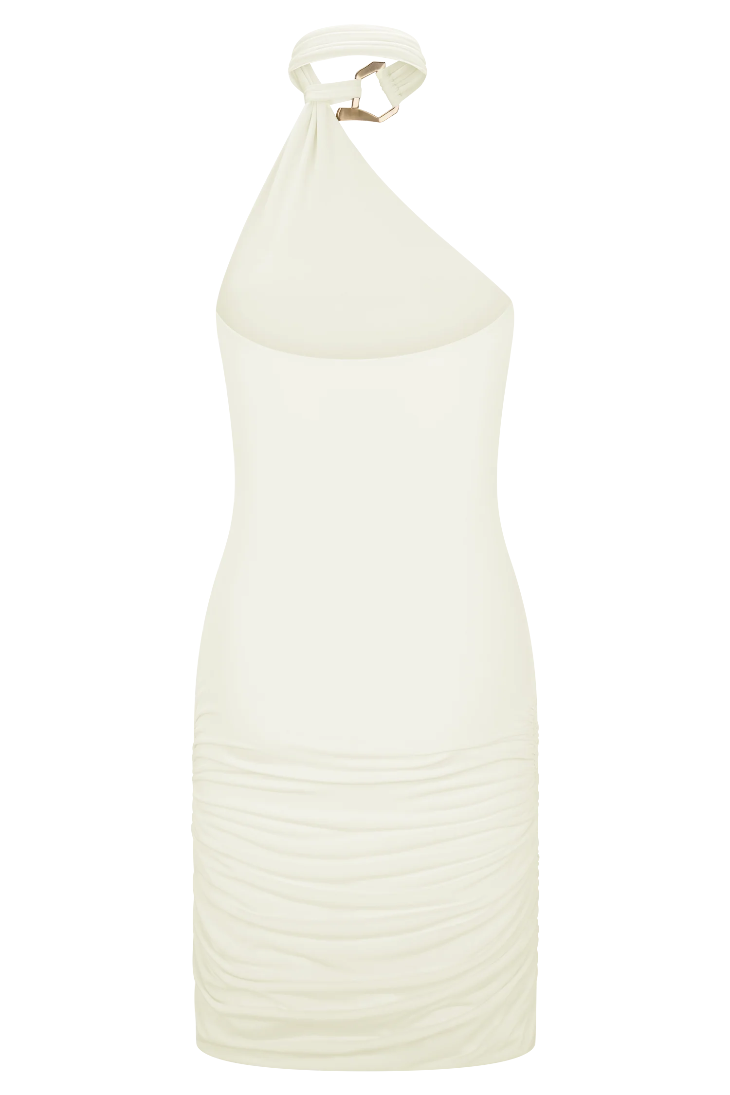 Mariposa Slinky Halter Mini Dress Ivory