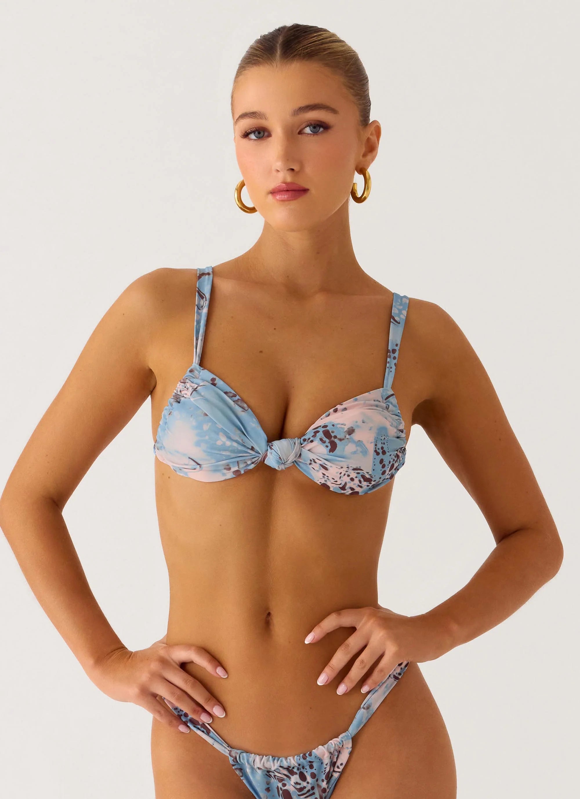 Tainy Bikini Top Aqua Blur