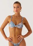 Tainy Bikini Top Aqua Blur