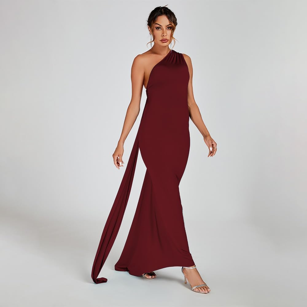 Women Sexy Backless Dress Bodycon Sleeveless Open Back Maxi Dress Formal Cocktail Wedding Guest