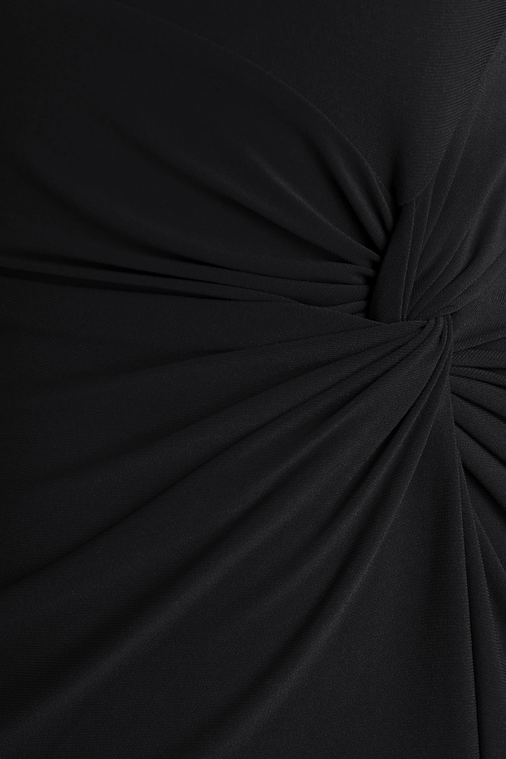 Claretta Black Square Neck Twisted Maxi Dress With Cape Sleeves