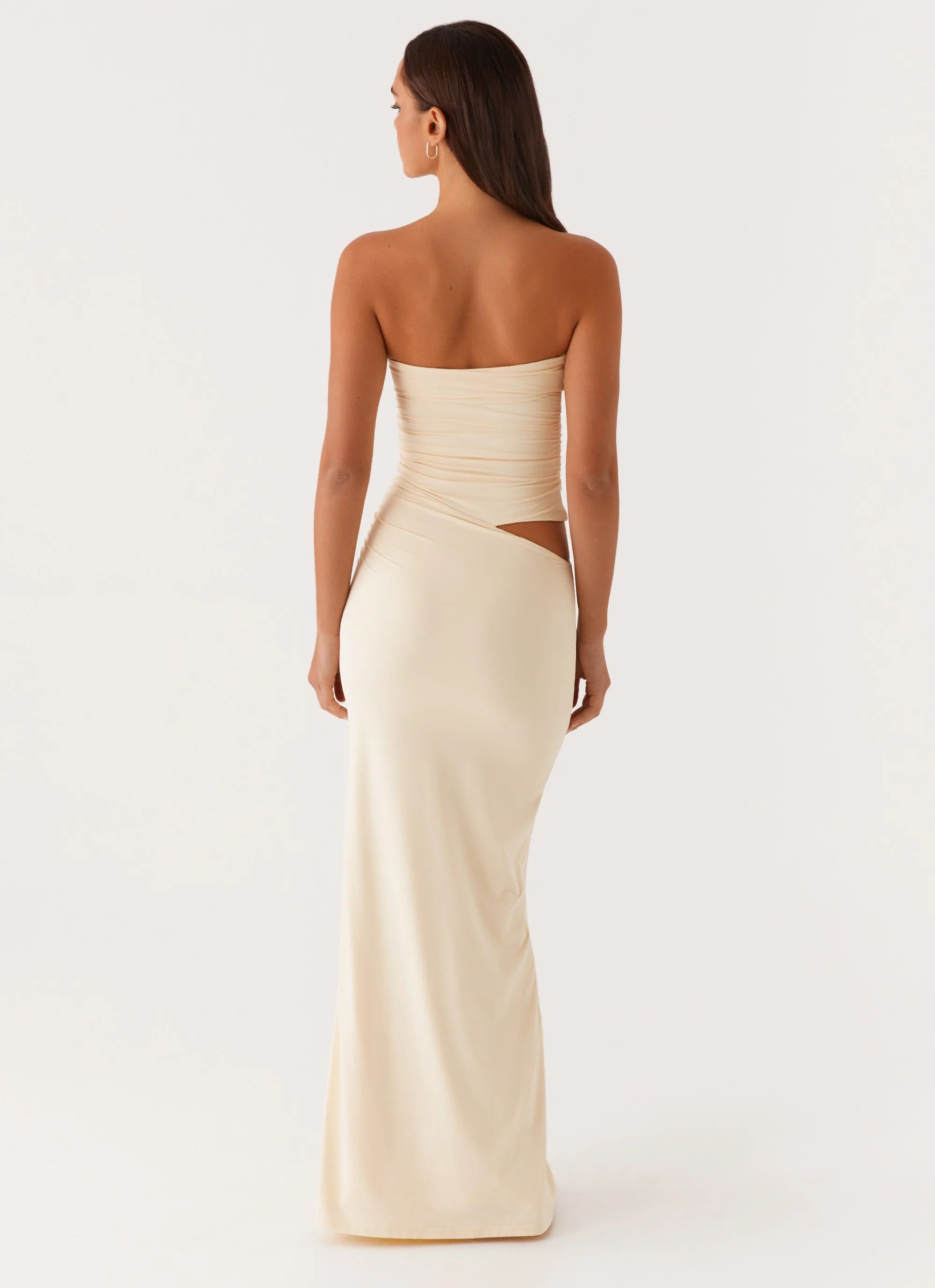 Romee Strapless Maxi Dress Pastel Yellow