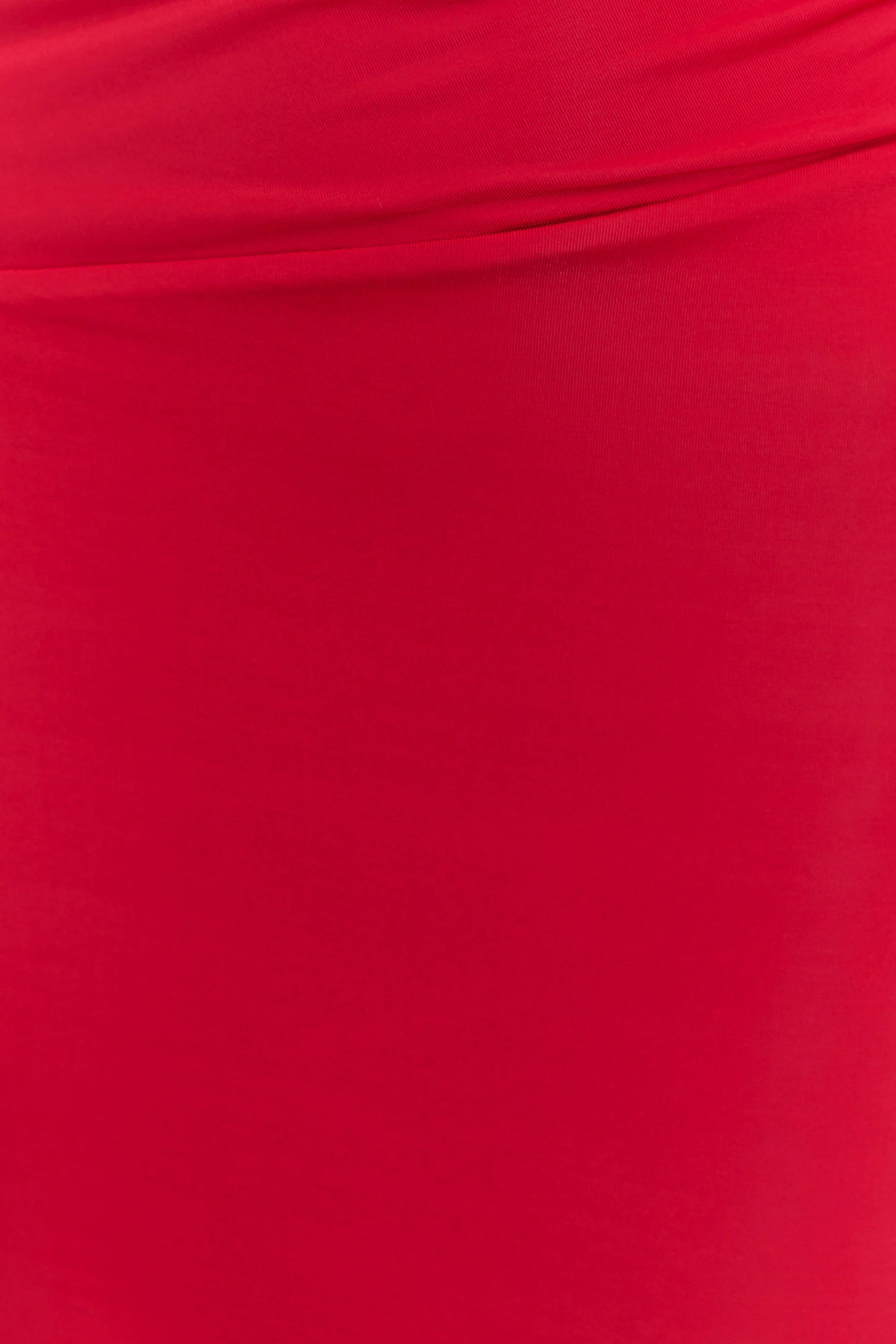 Therese Off Shoulder Ruched Maxi Dress Red