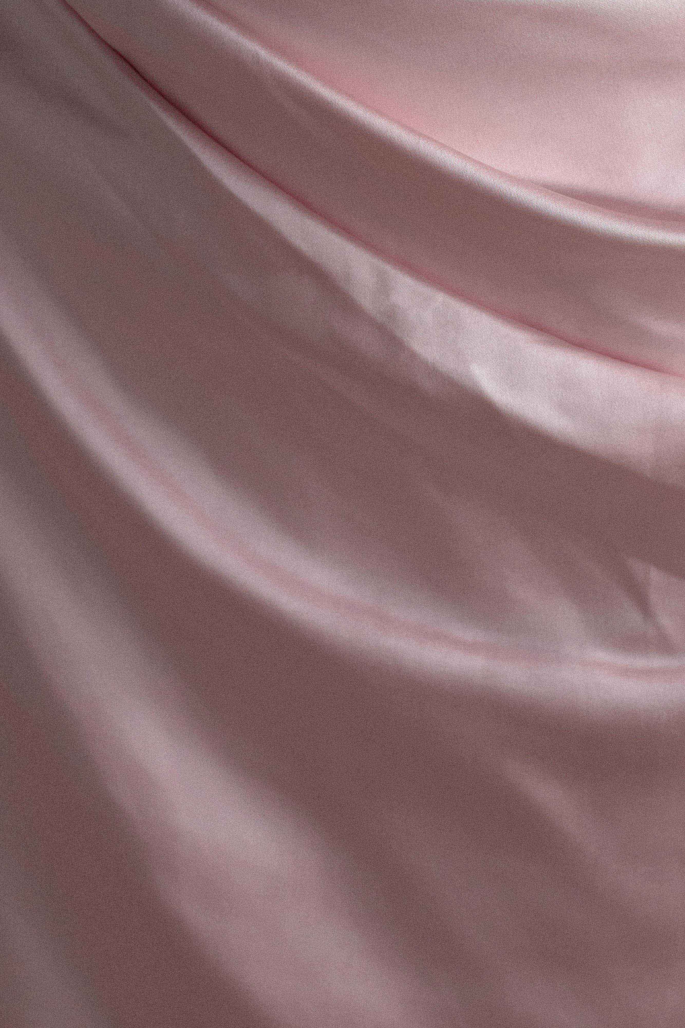 Dalia Off Shoulder Satin Maxi Dress Soft Pink