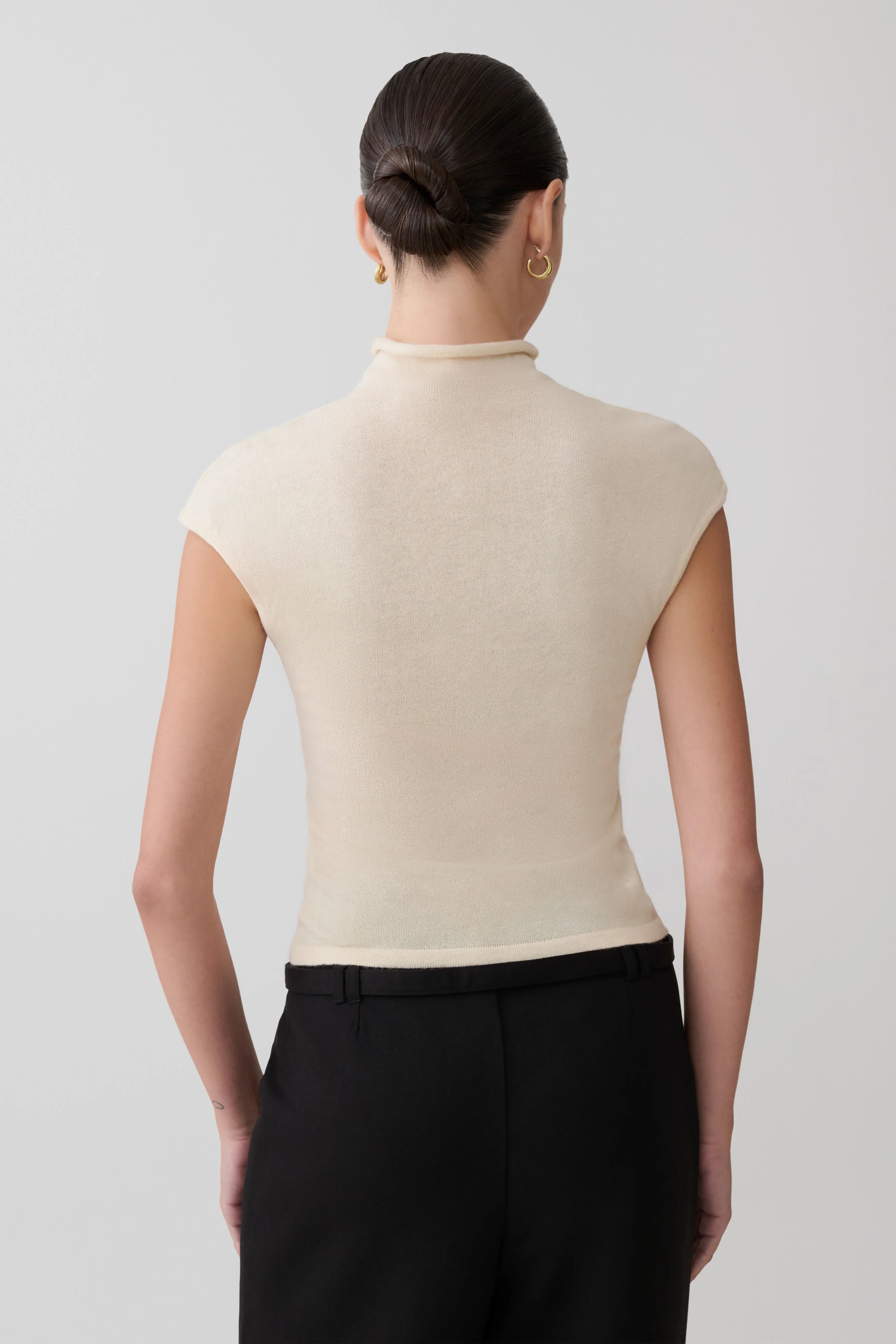 Sonny Short Sleeve Knit Top Cream