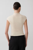 Sonny Short Sleeve Knit Top Cream