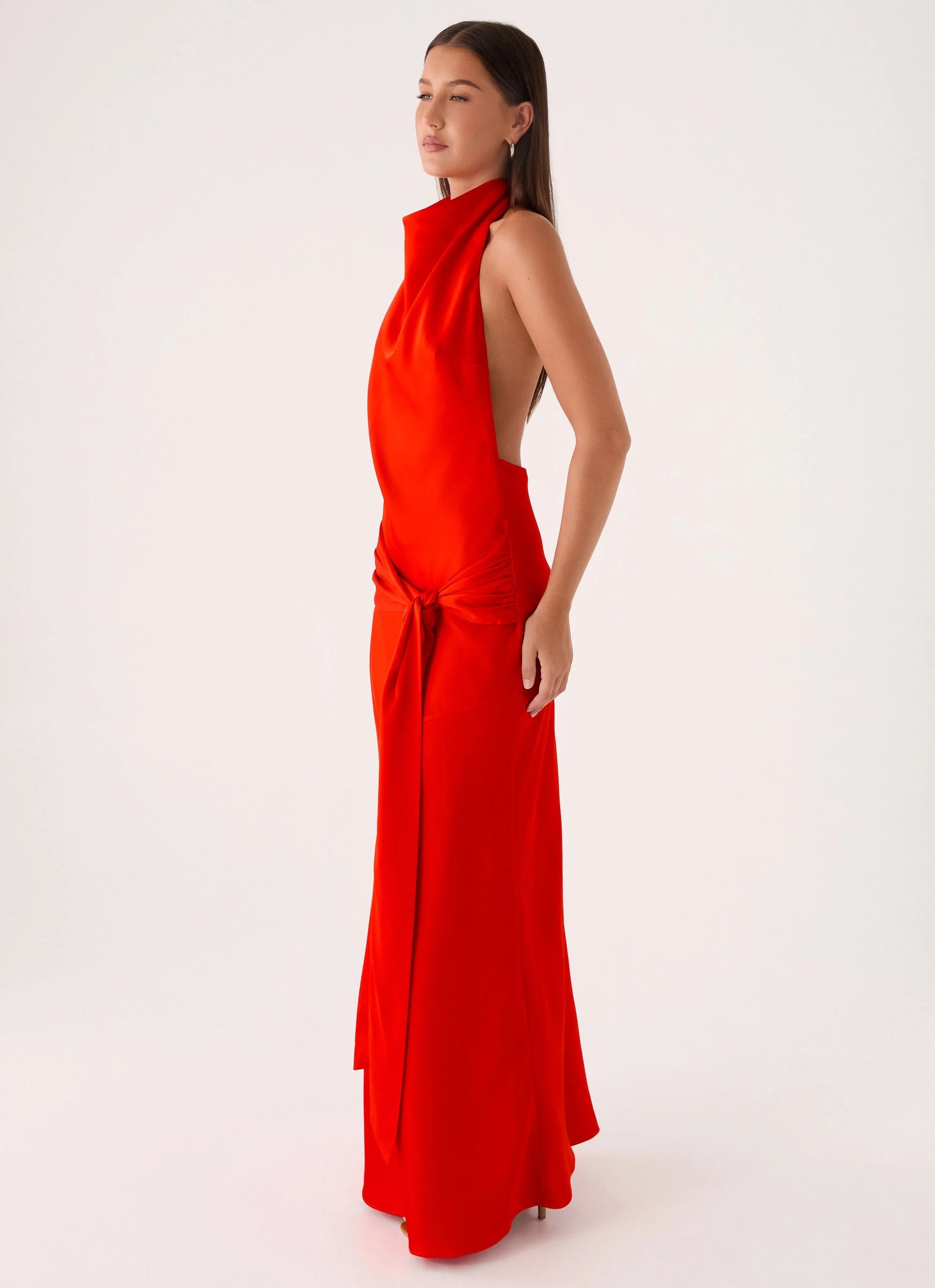 Rumina Sash Maxi Dress Tangerine