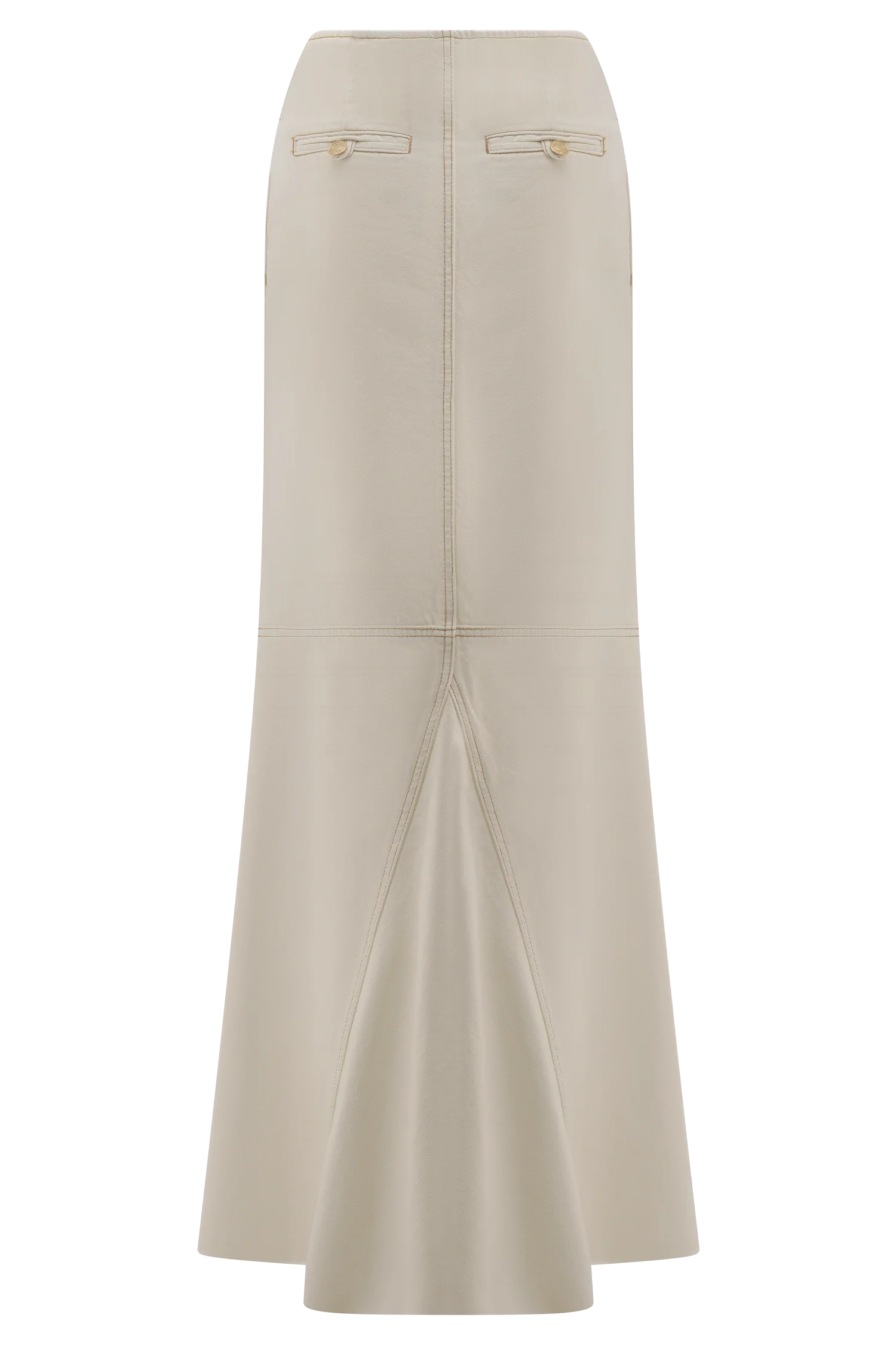Loretta Denim Maxi Skirt Ecru