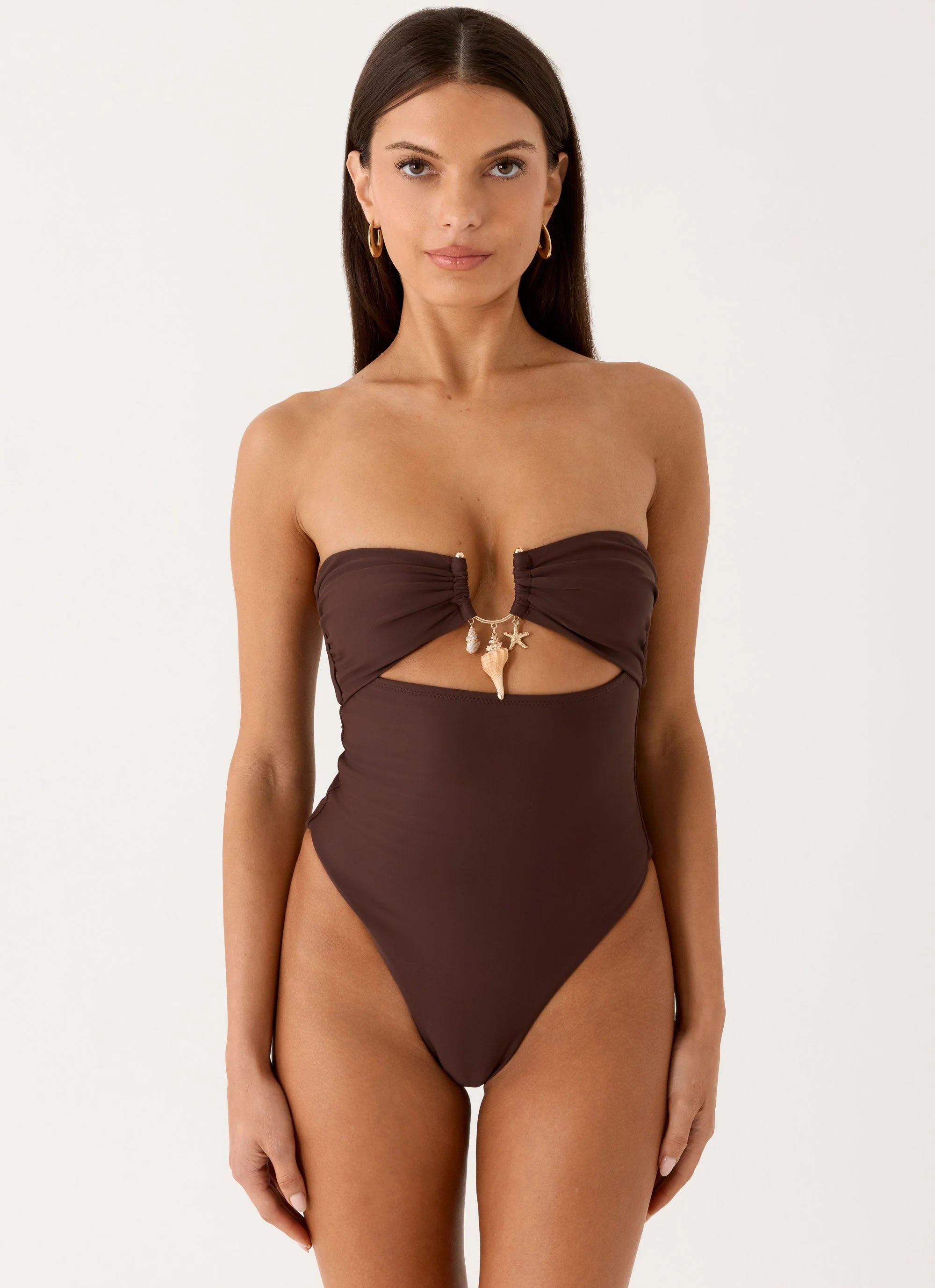 Selvina Strapless Swimsuit Chocolate
