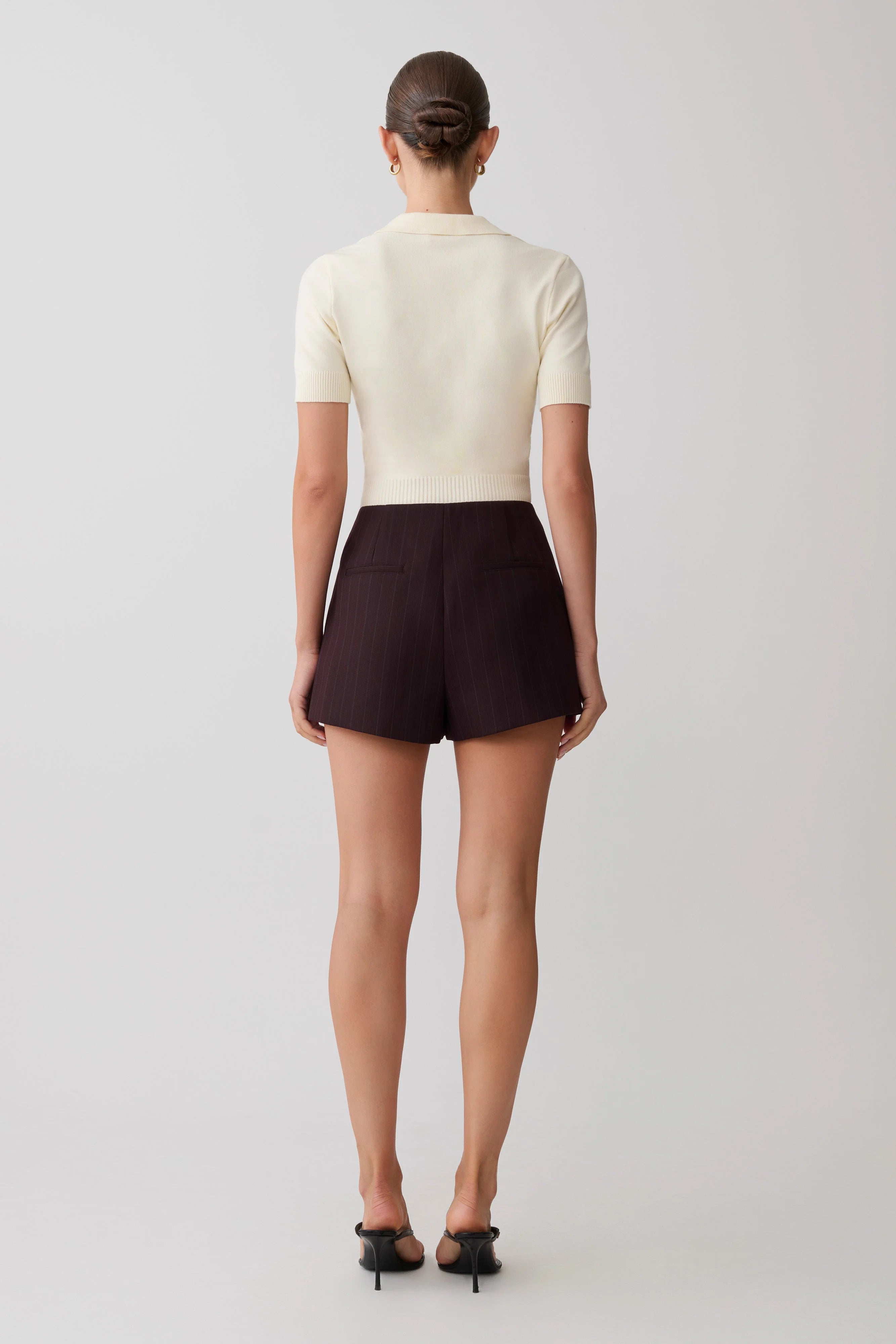 Philly Knit Button Up Top Ivory