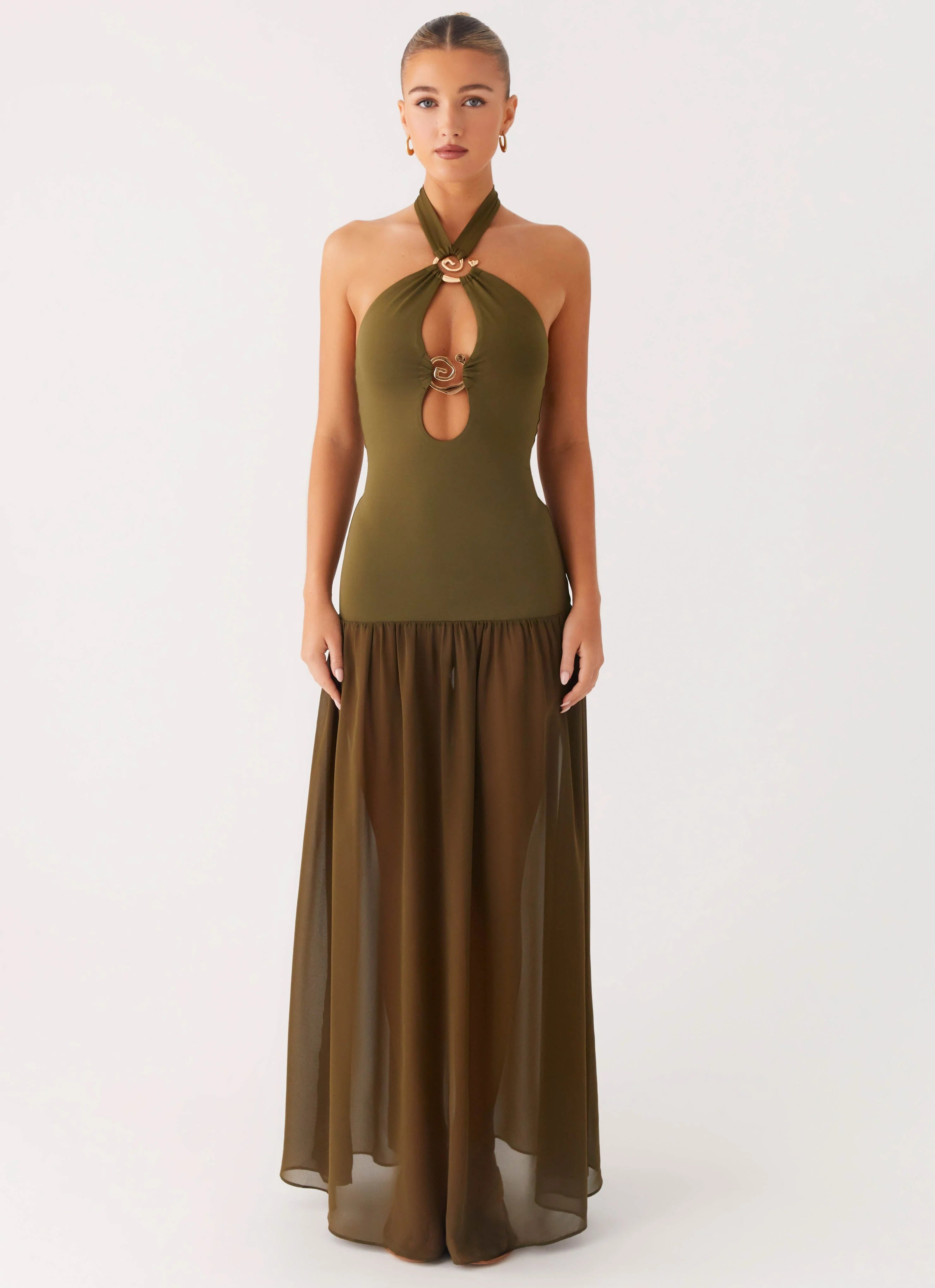 Cypress Kiss Maxi Dress Khaki
