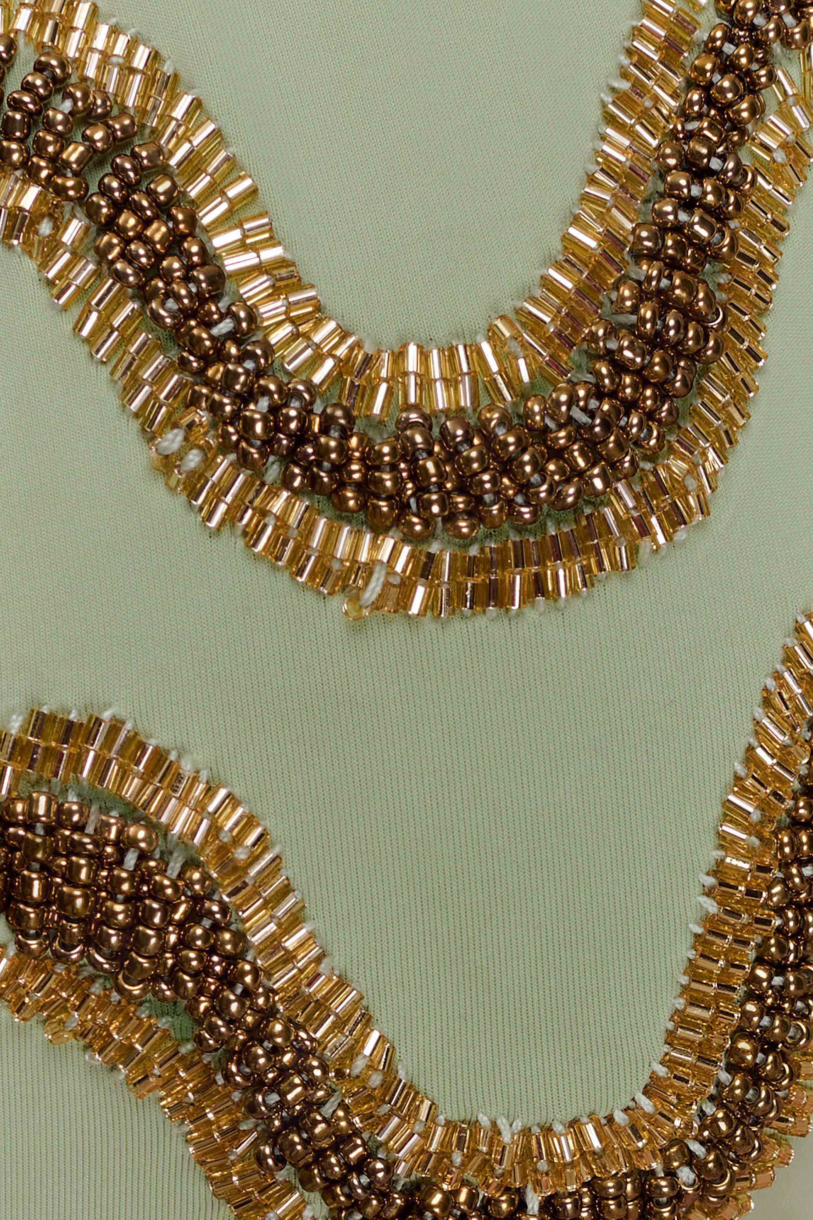 Robyn Beaded Triangle Bikini Top Sage
